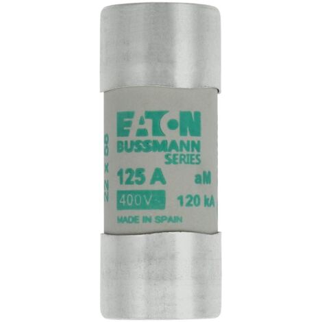 Cartouche fusible Eaton Bussmann, 125A 22 x 58mm 400V c.a. ( Prix pour 1 )
