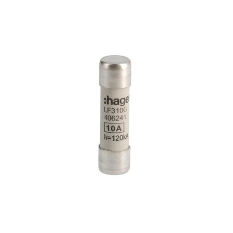 Cartouche fusible industrielle 10x38 gG 10A HAGER LF310G