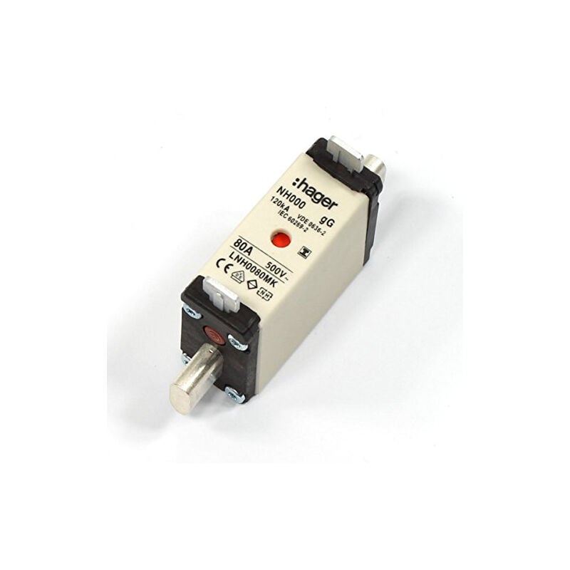 Cartouche fusible nh NH000 gg 500V 35A poignée iso Hager LNH0035MK