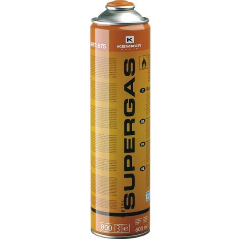Cartouche gaz 330g Butane propane mix 600ml Kemper Bonbonne gaz universelle valve 7/16