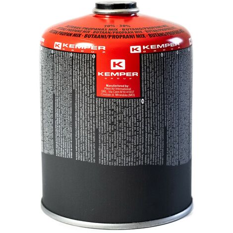 Cartouche gaz 450g butane propane mix KEMPER Bouteille de gaz à valve 7/16 Bonbonne camping EN 417