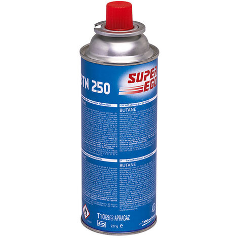 CARTOUCHE GAZ BUTANE 227G SUPER EGO (RECHANGE POUR CUISINIÈRE À GAZ COMPACTE)