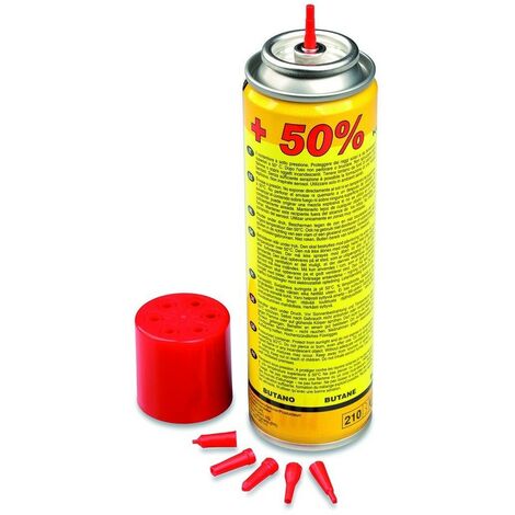 Cartouche gaz butane 90gr livrée avec 6 adaptateurs de recharge