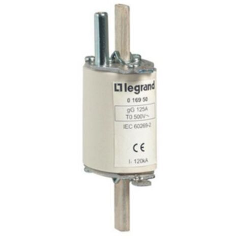 Cartouche industrielle à couteau type gG taille 0 avec voyant 160A LEGRAND 016855