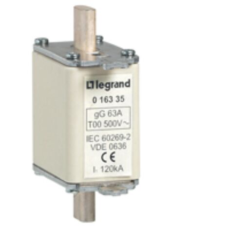 Cartouche industrielle à couteau type gG taille 00 avec voyant 80A LEGRAND 016340