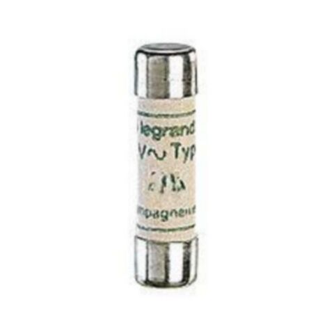 Cartouche industrielle cylindrique type aM 8,5x32mm sans voyant 10A LEGRAND 012010