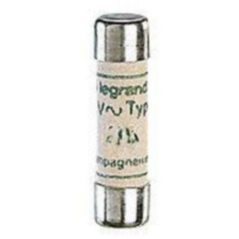 Cartouche industrielle cylindrique type aM 8,5x32mm sans voyant 2A LEGRAND 012002