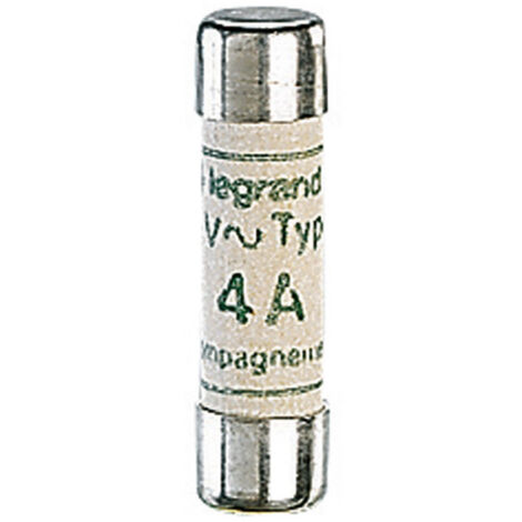 Cartouche industrielle cylindrique type aM 8,5x32mm sans voyant 4A LEGRAND 012004