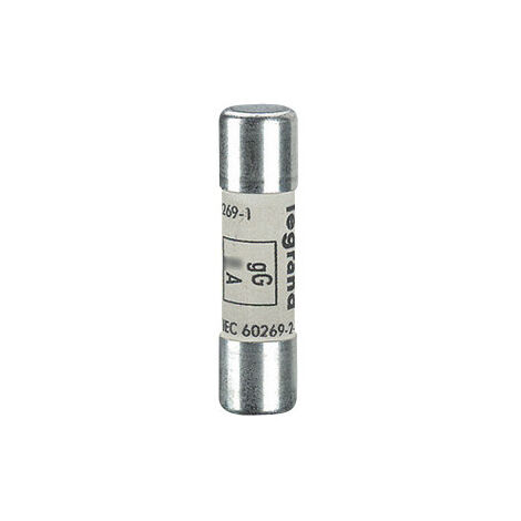 Cartouche industrielle cylindrique type gG 10x38mm avec voyant 12A LEGRAND 013412