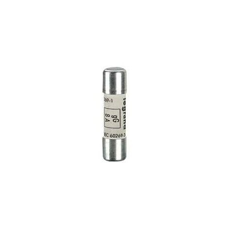 Cartouche industrielle cylindrique type gG 10x38mm sans voyant 8A LEGRAND 013308