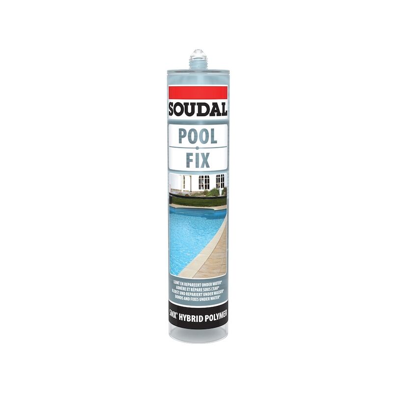 Soudal - Mastic polymère pool fix - 290 ml - translucide