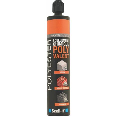 Cartouche Mortier Chimique Polyvalent de 300 Ml Gris
