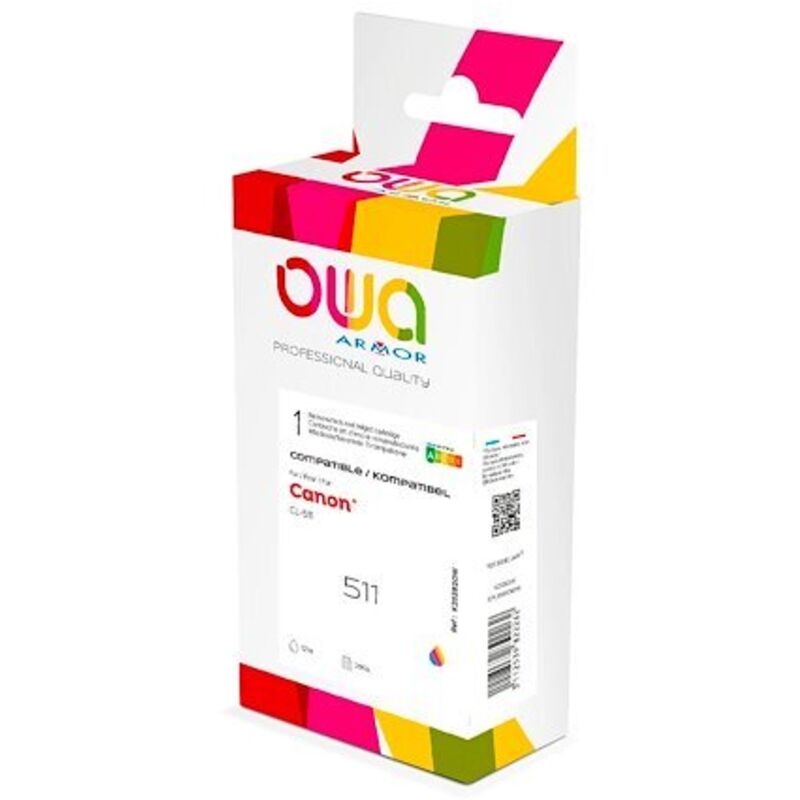 Cartouche Owa compatible Canon CL511 3 couleurs pour imprimante jet d'encre