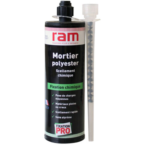 Cartouche scellement chimique 170 ml + canule agrément ATE - Ram
