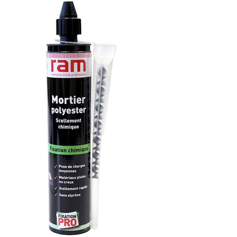 Cartouche scellement chimique 300 ml + canule agrément ate RAM