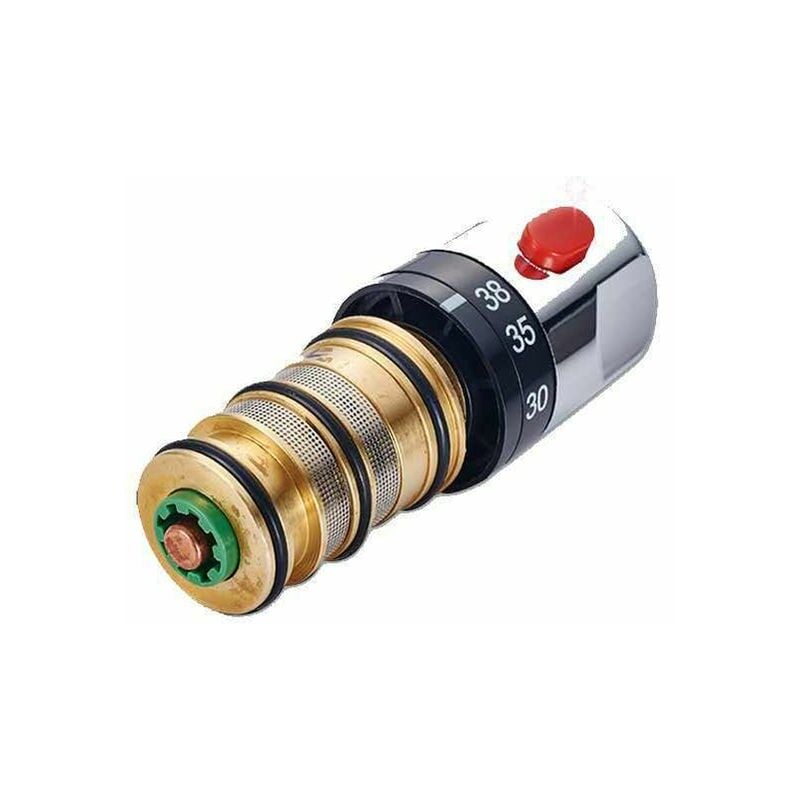 Cartouche Thermostatique et PoignéE en Laiton pour le Bain Douche pour Mitigeur MéLangeur Barre de Douche Robinet MéLangeur Douche Cartouche