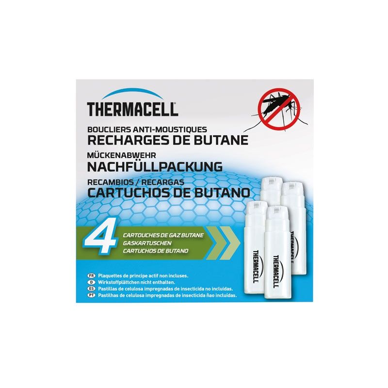 Thermacell - Bouclier anti-moustiques recharge gaz x 4