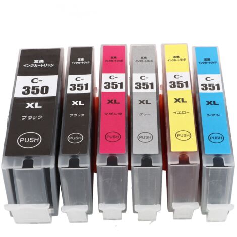 Cartouches d'encre compatibles pour imprimantes Canon PIXUS MG5430, MG5530, MG5630, MG6330, MG6530, MG6730, MG7130 - 6 couleurs (Noir, Cyan, Magenta, Jaune, Gris)