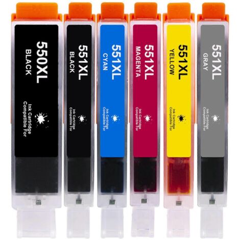 Cartouches d'encre MG6350 MG6650 550 551XL pour imprimantes PGI-550 Pixma IP7250 IP8750 MX925