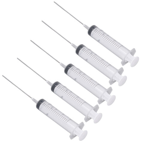 Cartouches d'encre rechargeables pour imprimantes à jet d'encre - 5 seringues de 20 ml avec aiguilles plates - Fournitures de bureau