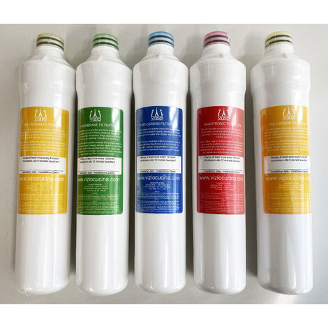 Cartouches filtrantes de remplacement x 1 an pour le systeme filtration art. VZFILT0400 - Cartouches de remplacement 5 pièces