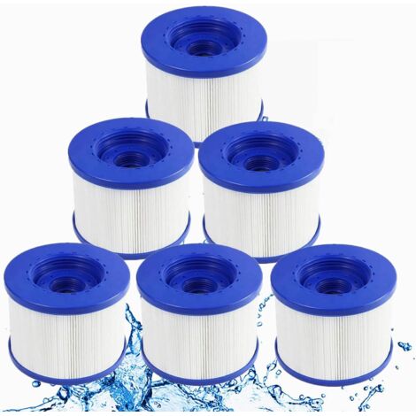 Cartouches Filtre Spa a Visser,Filtre à Vis pour Spa Gonflable Pas De Vis 60mm,Cartouche Filtre pour Spa, Compatible pour Cosy Spa, Clever Spa, Rechange Filtre pour Spa. (Bleu-6)