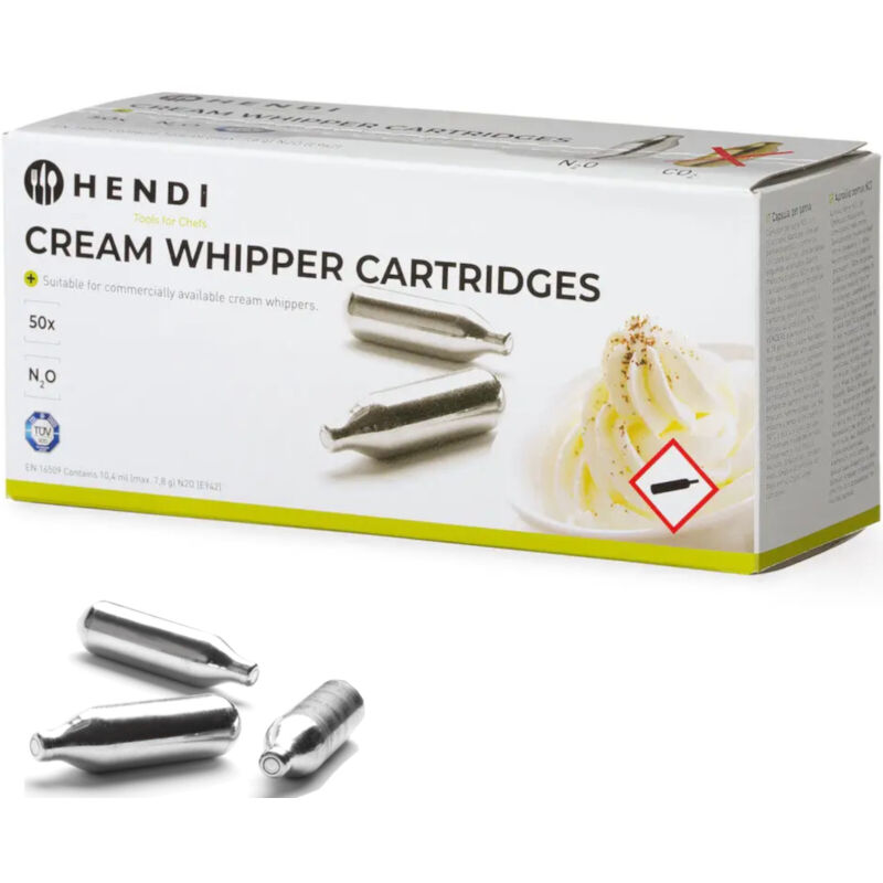 Cartouches pour siphon à chantilly avec gaz N2O 50 pcs Hendi 586907
