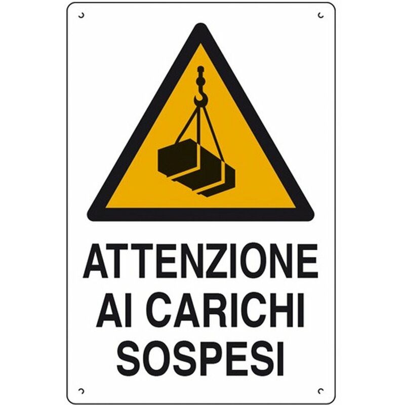 Image of Cartello 'attenzione carichi sospesi' in polionda 60X40CM - 16300900 D&b Verona