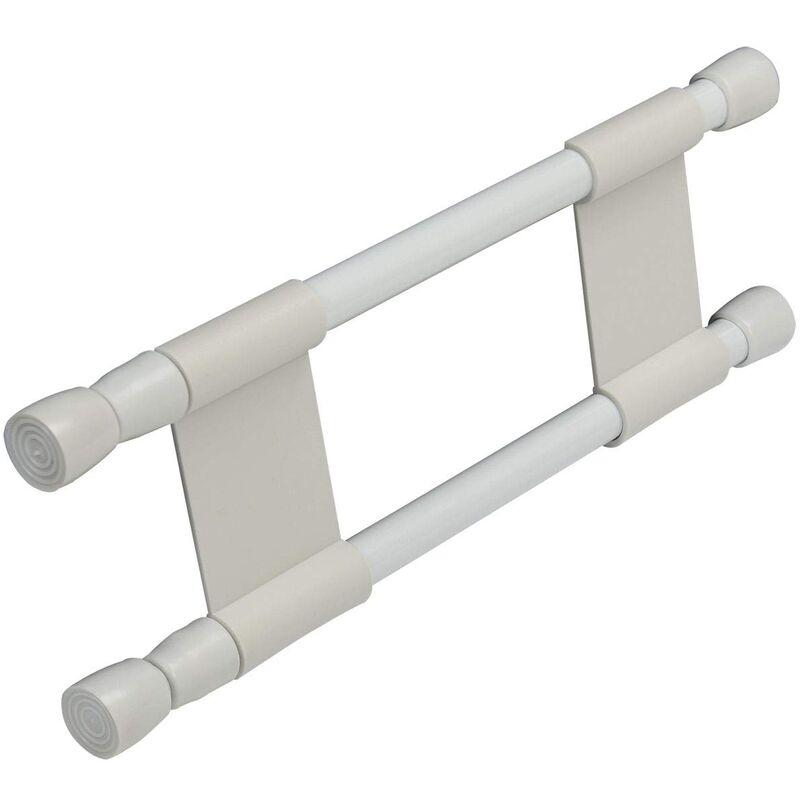 Cartrend 10241 Caravan Double Barre De Maintien Pour Sécuriser Les Étagères, Armoires, Dimensions 25 Cm À 43 Cm