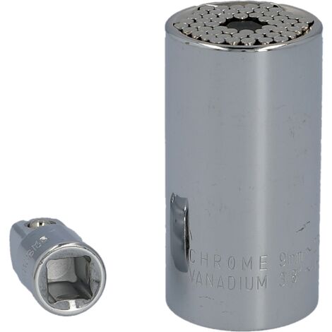 Cartrend 10437 - Bussola universale con inserto multiplo, noce 12,7 mm (1/2"), SW 9-27 mm in cromo vanadio