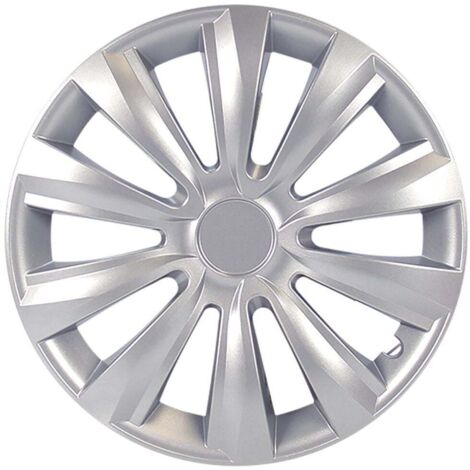 Cartrend Radzierblende Delta 38 cm (15 Zoll) silber 1 Stück Radkappe