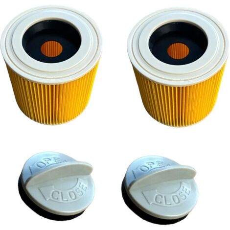 Cartucce filtranti premium [confezione da 2] - Filtri per aspirapolvere a secco e a umido Kärcher WD2, WD3, MV2, MV3. Accessori per aspirapolvere.