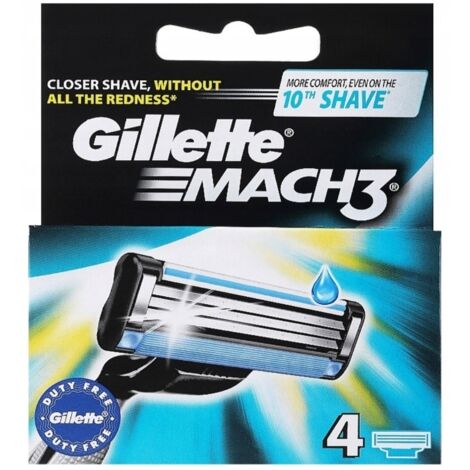 Cartucce per rasoio Gillette Mach3 4 pezzi lame di ricambio