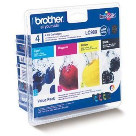 Cartuccia Brother per 145C/165C nero e colore [LC980VALBP]
