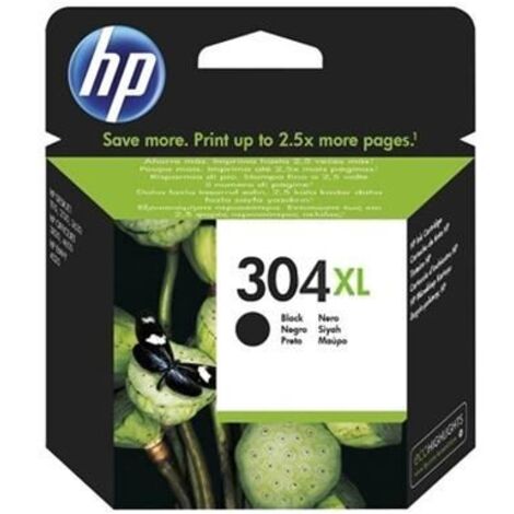 Cartuccia di Inchiostro Originale HP HPN9K08AE Nero 304XL per DeskJet 3720/3730 Series AiO ENVY 5020/5030 Series