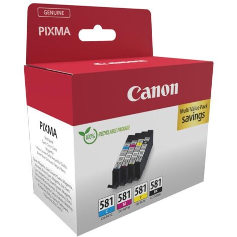 Cartuccia d'inchiostro Canon CLI-581 Nero/Ciano/Magenta/Giallo 4pz [2103C007]