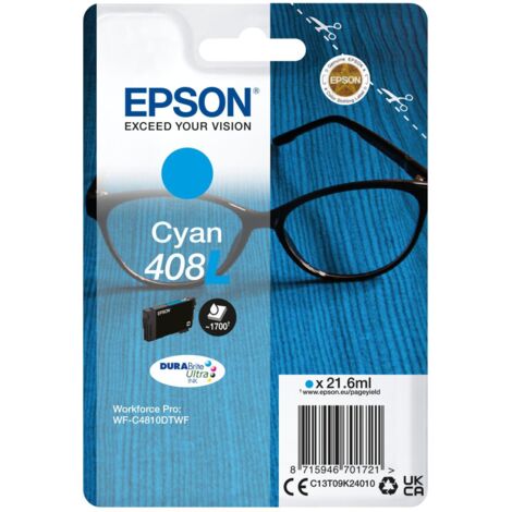 Cartuccia d'inchiostro Epson 408L DURABrite Ultra Originale XL Ciano ad Alta Resa