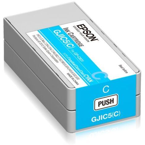 Cartuccia d'inchiostro Epson GJIC5(C) per ColorWorks C831 - Ciano, confezione da 10 pezzi