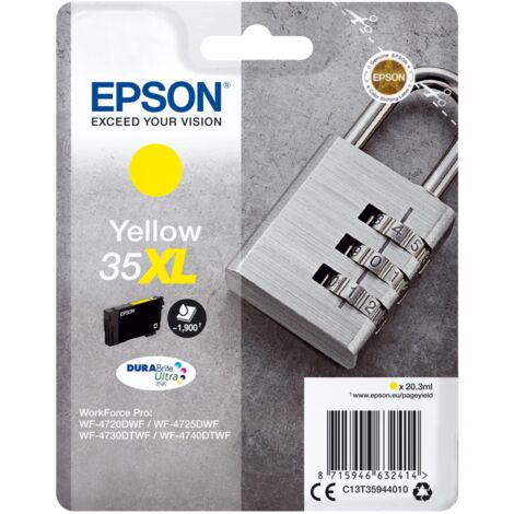 Cartuccia d'inchiostro originale Epson Padlock Giallo 35XL DURABrite Ultra, alta resa (1 pezzo)