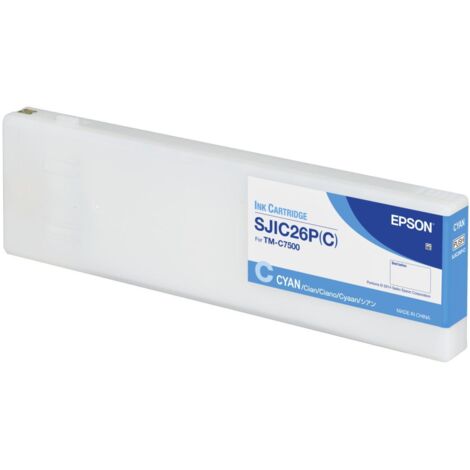 Cartuccia d'inchiostro originale Epson SJIC26P(C) per ColorWorks C7500 - Ciano - 294,3 ml - Confezione da 1 pezzo