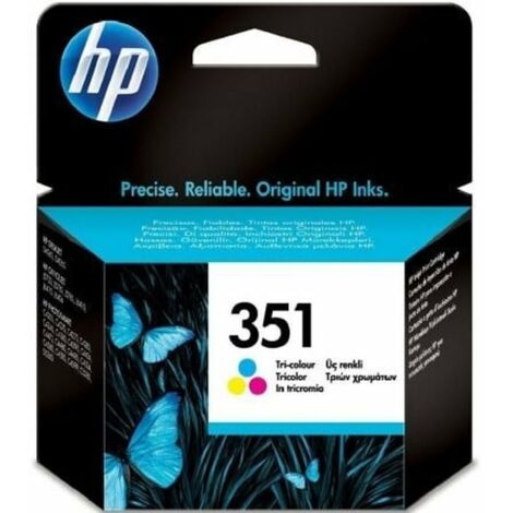 Cartuccia d'inchiostro originale Hewlett Packard HP 351 a colori (Ciano, Magenta, Giallo) da 3,5 ml per stampanti Deskjet D4260, Officejet J5730, J5780, Photosmart C4380, C4383, C4480, C4580 - Modello