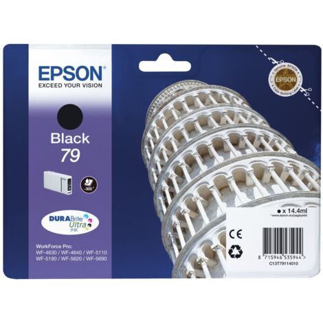 Cartuccia Epson nero durabrite ultra serie 79/ torre di pisa blister [C13T79114010]