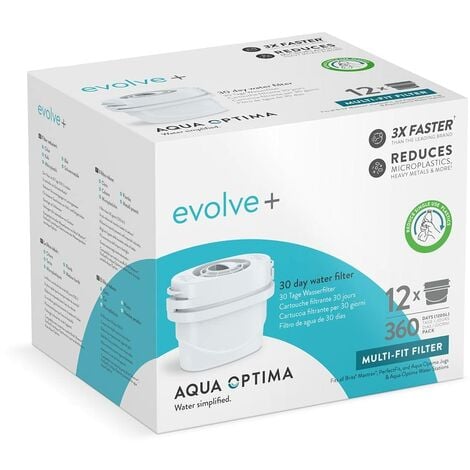 Cartuccia filtro acqua Aqua Optima - Confezione da 12 Evolve+