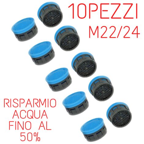 Cartuccia filtro anticalcare universale, per rompigetto aeratore rubinetto M22x1 - M24x1​ 13,5  lit/min. Conf. 10 pz