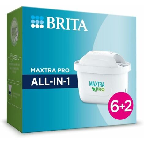 Cartuccia Filtro - BRITA - Maxtra Pro All-in-One - Confezione da 8 - Maglia Extra Fine - Carbone Attivo