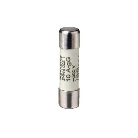 Cartuccia Fusibile Cilindrica Sentron, 10 x 38 mm, 10 A, gG, Un AC: 500 V