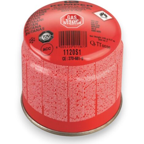 Cartuccia gas per saldatura con valvola di sicurezza 190 gr
