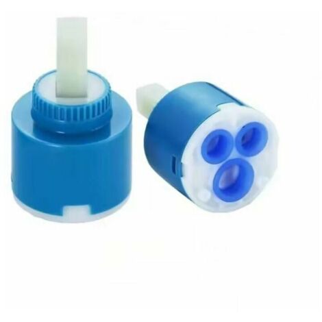 Cartuccia in ceramica per rubinetto miscelatore, cartuccia in ceramica per rubinetto miscelatore da bagno o cucina (blu, 2 pezzi, 40 mm) LO-Ron