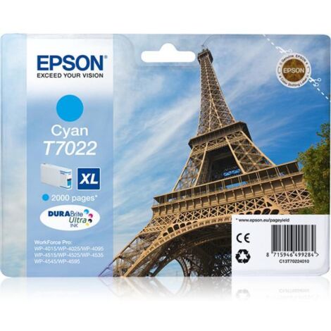Cartuccia Originale Epson T7022XL Cyan da 21ml per circa 2.000 pagine