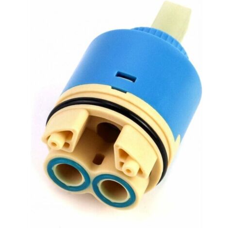Cartucho cerámico de recambio, mezclador cerámico, cartucho cerámico para cocina o baño, 40 mm, con base, azul,